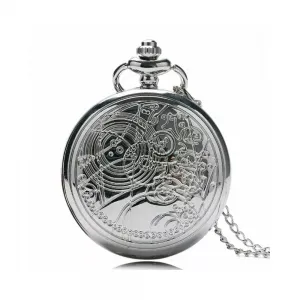 NEW 은색 고급 회중 시계 여행 기념 관광 소장 선물 회종 시게